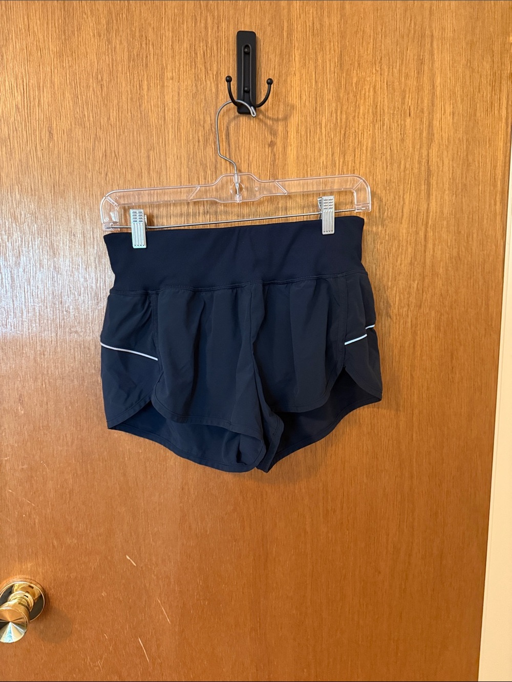 Zella Navy Athletic Shorts with Reflective Piping